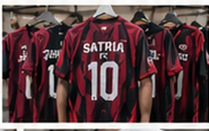 Contoh jersey merah hitam
