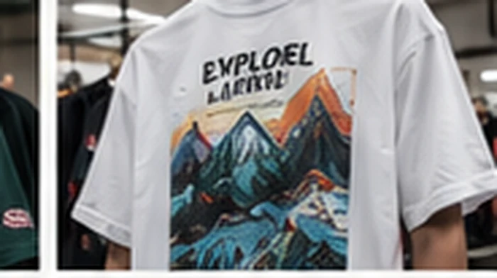 Contoh kaos putih desain grafis