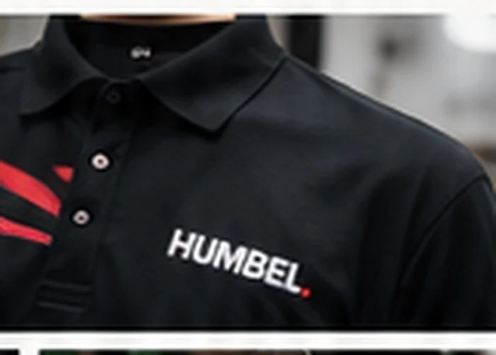 Polo shirt custom hitam